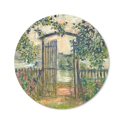 Produktbild von MuchoWow® Mauspad Mousepad Das Gartentor in Vétheuil - Claude Monet 50x50 cm - Mousepads - Maus Mat - Pad - Mausunterlage - Vinyl