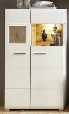 Produktbild von Vitrine Vitrinenschrank Holzvitrine Glasvitrine Standvitrine "Kathlin II"