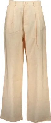 Produktbild von Stylische Rosa Damenhose mit weitem Bein & kontrastierenden Details