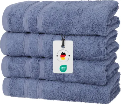 Produktbild von Handtücher 50x100 cm im 4er Set - 450g/m2, Handtuch Blau