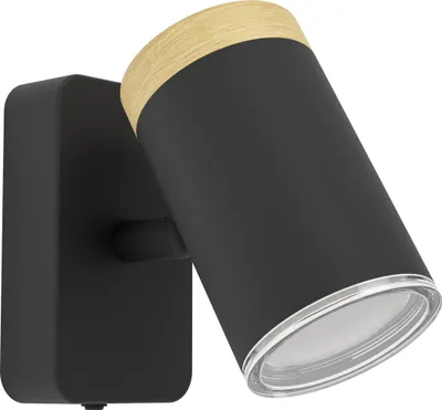 Image de Eglo Lampe 1 spot Consuma noir 6 x 11 cm