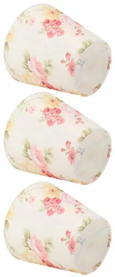 Produktbild von Stoff Lampenschirm mit Blumenmuster für Tischlampe