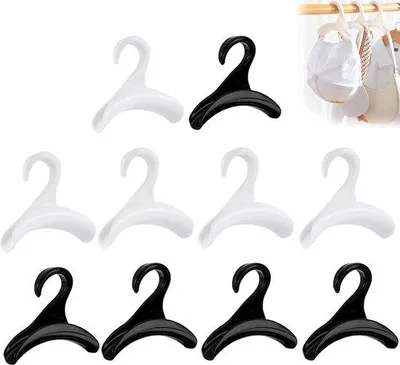 Produktbild von Kleidungsstangen - 10 Stück - Kleidungshängehalter - Taschenhalter für Kleidung - Hängehalter für Garderobe - Taschenhalter für Kleidung - Organisatortaschen für Schrank - Für hangende Taschen, Börsen, Handtaschen, Riemchen, Schals, H