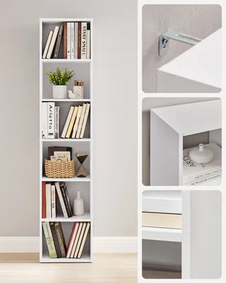 Produktbild von VASAGLE Bücherregal, mit 6 Ebenen, Standregal, Aufbewahrungsregal, für Wohnzimmer, Büro, Schlafzimmer, Arbeitszimmer, 24 x 40 x 178,5 cm