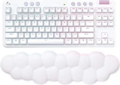 Zdjęcie produktu dla Logitech G 920-010454, Bezprzewodowy, RF Wireless + Bluetooth, Mechaniczna, QWERTY, RGB LED, Biały