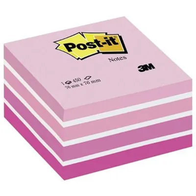 Obrázok produktu pre Bloček samolepicí 3M Post-it 2028P, 76x76 mm, kostka, růžový, 450 lístků