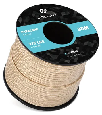 Obrázek produktu pro 2,4mm paracord, 30 metrů, nylonová šňůra pro outdoorové aktivity