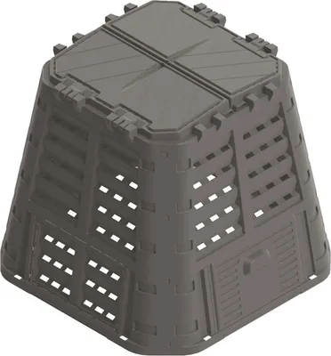 Obrázok produktu pre Čierny záhradný kompostér 420 l - Brixo Ecobox