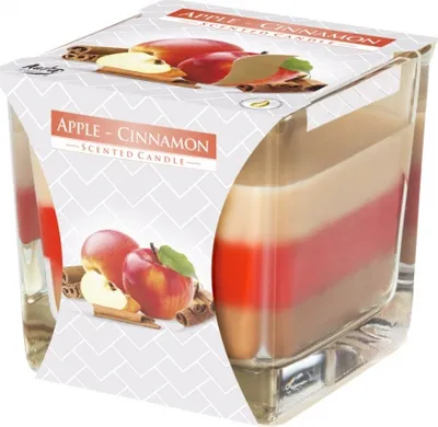 Image de BISPOL Aura 32H Bougie en verre parfumée pomme-cannelle