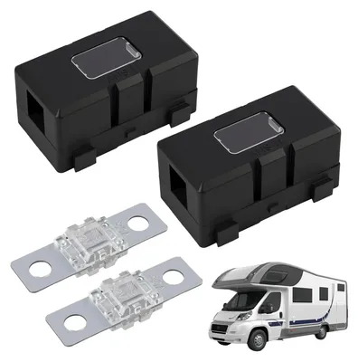 Sicherungshalter-Set 2 Stück + 2 Schraubsicherungen 80 A