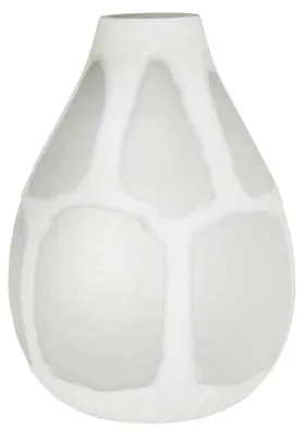 Obrázok produktu pre Casa Padrino Deco sklenená váza biela Ø 24 x v. 33 cm - dekorácie