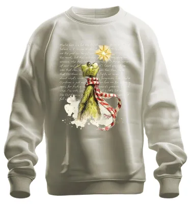 Immagine prodotto di Forse l'amore è proprio come il Natale: felpa unisex divertente con il Grinch, colore naturale, taglia S