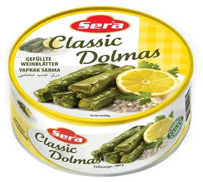Immagine prodotto di Dolmas classiche – Involtini di foglie di vite ripieni, 300g