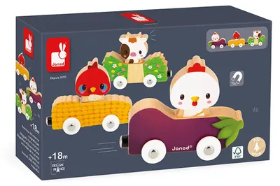 Image de Janod Ferme - Animaux de ferme magnétiques en bois Jouets