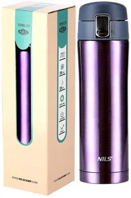 Produktbild von Nils NCB10 Thermobecher Lila Auslaufsicher 430ml