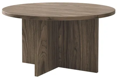 Produktbild von Selsey Ovo - Couchtisch rund 76x76 cm Holzoptik Nussbaum Wisconsin