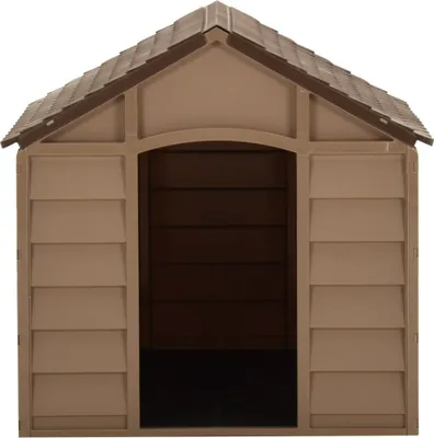 Image de vidaXL Niche pour chiens brune 71x71,5x68 cm PP
