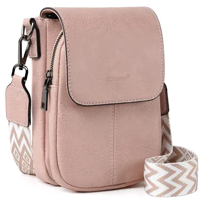 Produktbild von Umhängetasche Damen Handy Crossbody Bag Handytasche zum Umhängen Damen Klein Ciryrucksack damen für Pendeln Reise Campus Sport Rucksäcke (Altrosa)