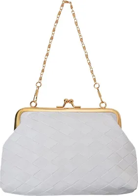 Immagine prodotto di Juleeze JZWA0189W Borsa da sera Bianco Portacatena Oro 80x50mm