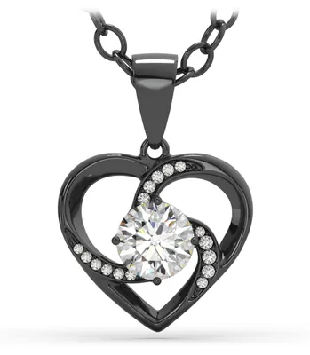 Immagine prodotto di SERASAR | Collana in argento sterling [Emotion] con argento sterling nero | Colore: nero | Lunghezza: 28cm
