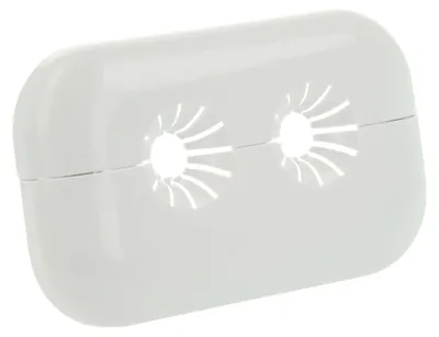 Produktbild von tecuro Universal Doppel-Scharnierrosette für Rohr Ø 10 mm bis Ø 16 mm, weiß, Kunststoff