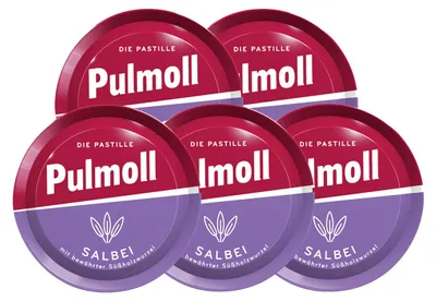 Productafbeelding van Pulmoll hoestpastilles met salie en een subtiele zoethoutsmaak, 75g, 5 stuks