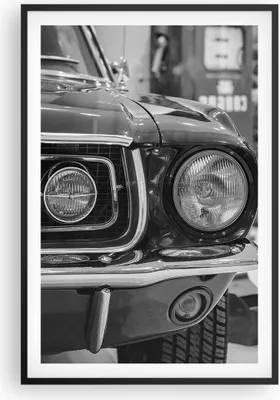 Produktbild von Gerahmtes Poster - Schwarzer Rahmen - Ford Mustang Mach - 61x91,5 cm - Wand Bild - Wanddeko - Wandbilder - Kunstposter - Wandposter - Bilderrahmen - Bilder - Kunstdruck - P2BPA61x91-4619