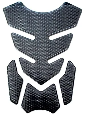 Zdjęcie produktu dla Nakładka na zbiornik paliwa 3D, wzór karbon, kolor brązowy, uniwersalna, wodoodporna, ochrona lakieru, motocykl, czarny, 14 x 19,5 cm