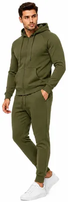 Produktbild von Herren Jogginganzug einfarbig 100% BW 586 Oliv L