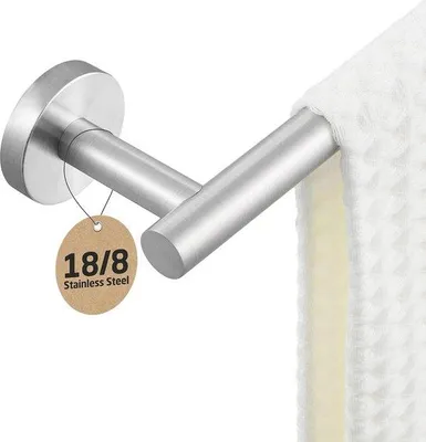Productafbeelding van Handdoekhouder voor Badkamer - Roestvrij Staal 76 cm - Douche- en Badhanddoeken