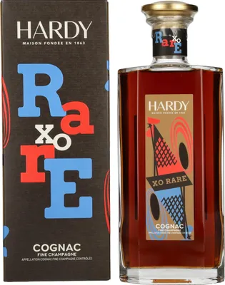 Produktbild von Hardy XO RARE Fine Champagne Cognac 40% Vol. 0,7l in Geschenkbox