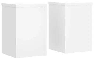 Image de vidaXL Support pour plantes 2 pcs. Blanc 25x25x35 cm Bois composite