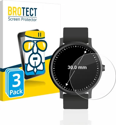 Produktbild von 3x BROTECT Schutzglas für Armbanduhren (Kreisrund, ø: 30 mm) Schutzfolie Panzer Folie Glas Display Schutz klar