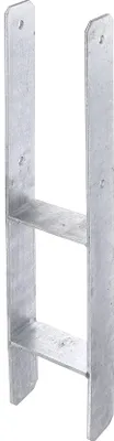 Produktbild von Alberts H-Pfostenträger | feuerverzinkt | lichte Breite 121 mm | Gesamthöhe 600 mm | Materialstärke 5 mm