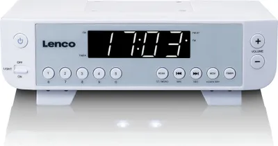 Produktbild von Lenco KCR-11WH Tragbares Radio mit LED-Beleuchtung und Timer