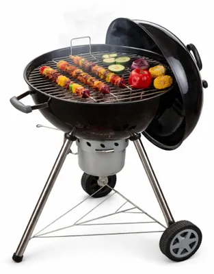Produktbild von Amig - Holzkohlegrill, Fireplus Tragbarer Barbacue | runder Grill mit Deckel und
