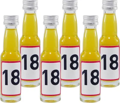 Produktbild von Spaßflasche Maracuja-Likör "18 Jahre" (12 x 0,02L)