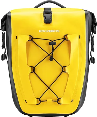 Produktbild von ROCKBROS 1 pcs Gepäckträgertasche Fahrradtasche für Gepäckträger, 25L-32L, Wasserdicht, Gelb