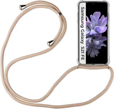 Produktbild von Handykette für Samsung S21 S22 S23 S24 FE Plus Ultra Handyhülle mit Band Hülle Galaxy S21 FE 5G Beige / Braun