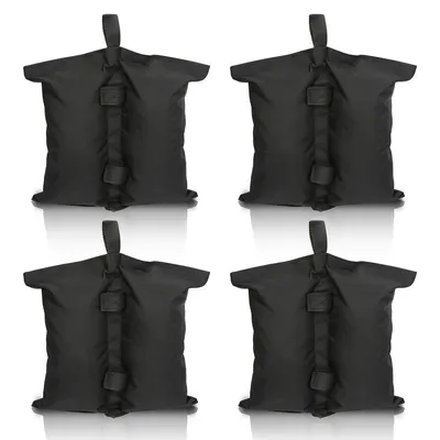 Produktbild von Yakimz 4X Pavillon Sandsäcke Pavillon Gewichte 4er Set in schwarz – mit Sand, Splitt, Kies etc. befüllbar Füllvolumen pro Stück ca. 11.5 kg robust Waterproof Outdoor-Sandsack
