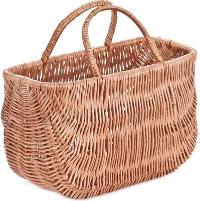 Image de Panier en osier/panier à provisions en osier 42X20 H25/34 CM