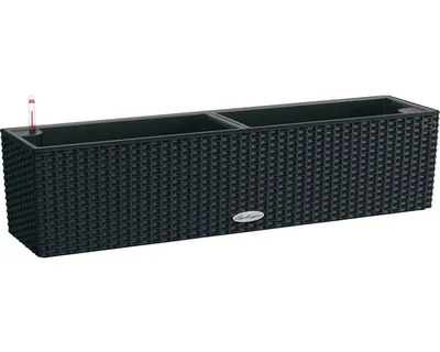 Obrázek produktu pro LECHUZA BALCONERA Cottage 80, Ozdobný truhlík, Volně stojící, Recyklovaný plast, Černá, Grafit, Obdélník, Vnitřní/venkovní