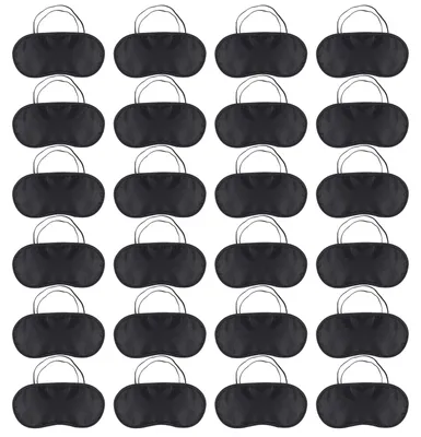 Immagine prodotto di Maschera per dormire - Oscurante - Morbida e traspirante - Set da 24 - Nero