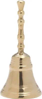 Produktbild von Tischglocke Christkindl Klang Messing Glatt 12cm Höhe Weihnachtsglocke Handglocke