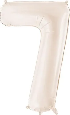 Produktbild von Folienballon Zahl „7“, 86cm, hellbeige