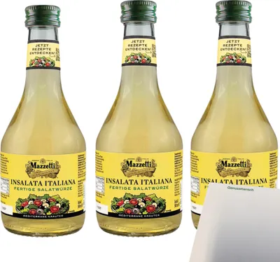Produktbild von Mazzetti Insalata Italiana Condimento Salatwürze 3er Pack (3x500ml Flasche) + usy Block