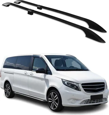 Obrázok produktu pre Strešný nosič pre Mercedes Vito W447 2014-2025 L3 Extra dlhý hliník čierny 2x