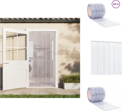 Produktbild von vidaXL Türvorhang Transparent 200x1,6 mm 10 m PVC -  Vorhänge & Gardinen