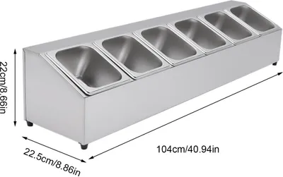 Obrázek produktu pro Kontejner na ingredience Velkokapacitní komerční kontejner na koření s víkem z nerezové oceli Odolný