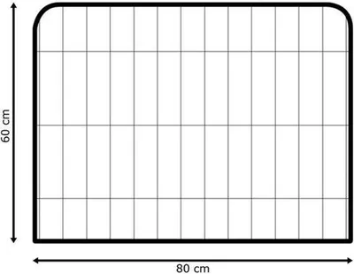 Produktbild von Welpengehege 80 x 60 cm – Verzinkter Stahl – Für mittelgroße Hunde – Zusammenklappbar – Spielgehege